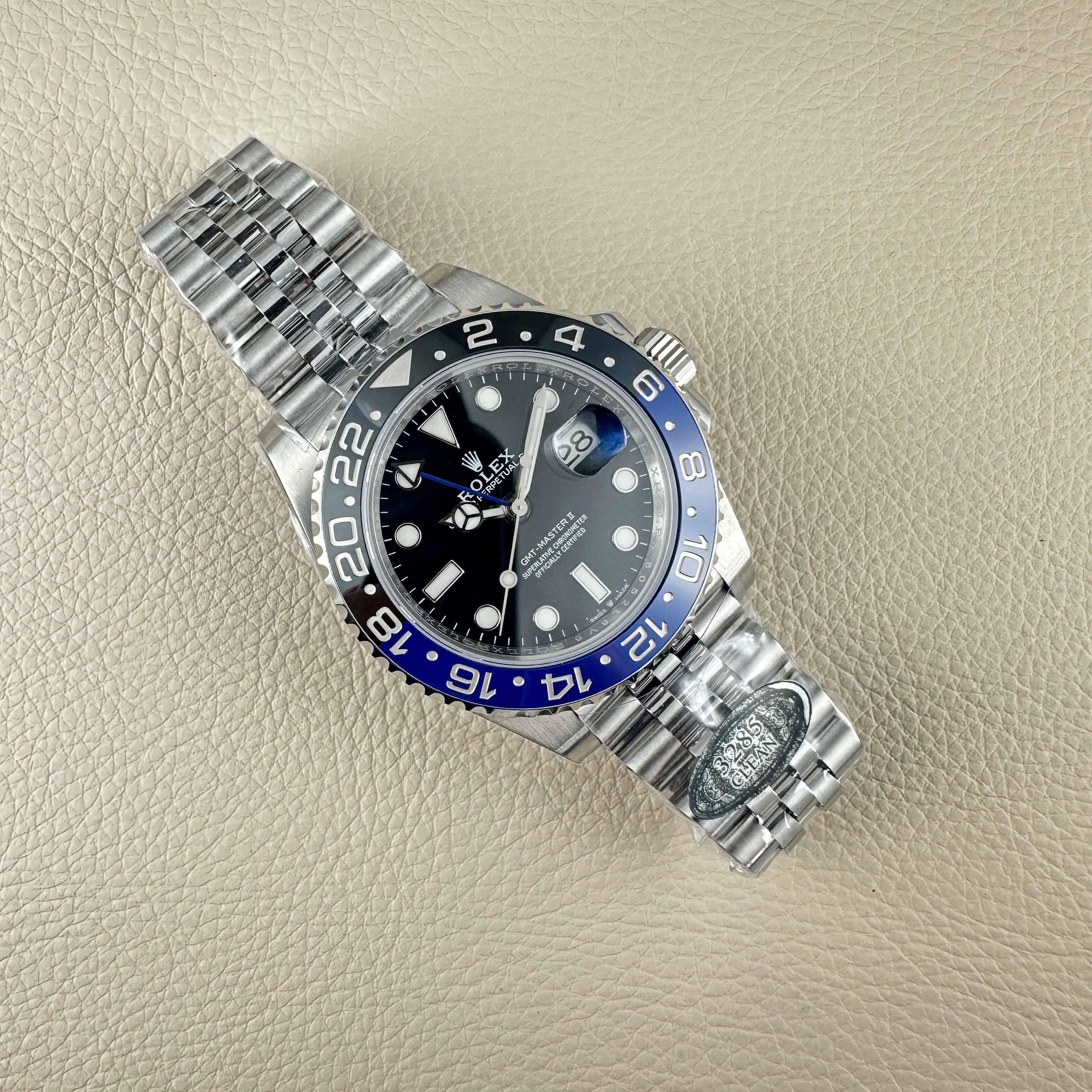 ROLEX GMT MASTER II BATMAN 126710BLNR-0002 Zifferblatt in Schwarz und Jubilee-Band blauer und schwarzer Keramik 3285 Kaliber