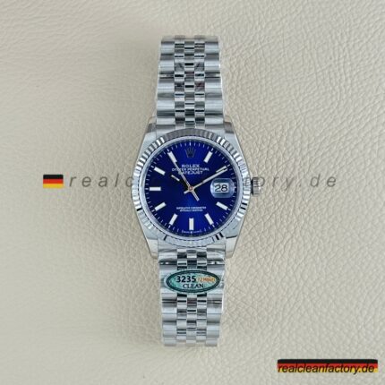 Rolex Datejust 126234-0017 | Blaues Zifferblatt | Jubilee-Armband | Weiße Gold-Lünette
