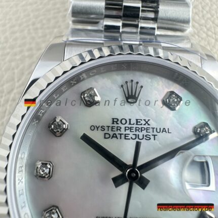 Rolex Datejust 126234-0019 | Perlmutt Zifferblatt & Moissanit Marker | Clean Factory Super Clone
