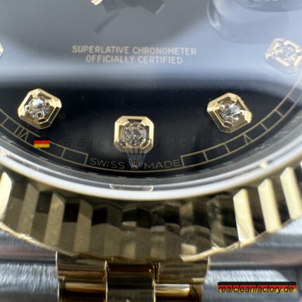 Rolex Datejust 126333-0006 Schwarz Zifferblatt Replica – Clean Factory Super Clone mit Diamanten