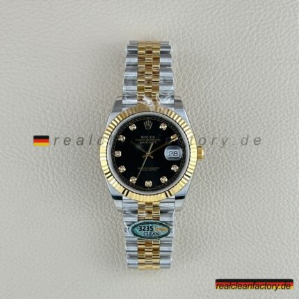 Rolex Datejust 126333-0006 Schwarz Zifferblatt Replica – Clean Factory Super Clone mit Diamanten