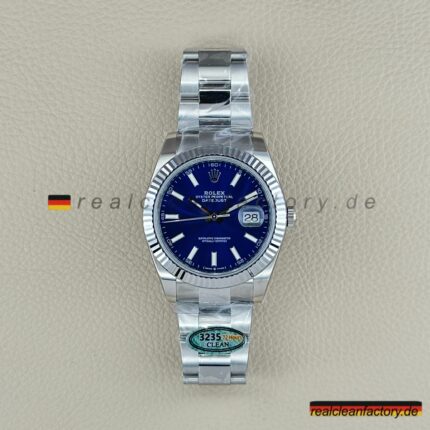 Rolex Datejust 126334-0001 Blaues Zifferblatt Weißgold Super Clone – Clean Factory Replica