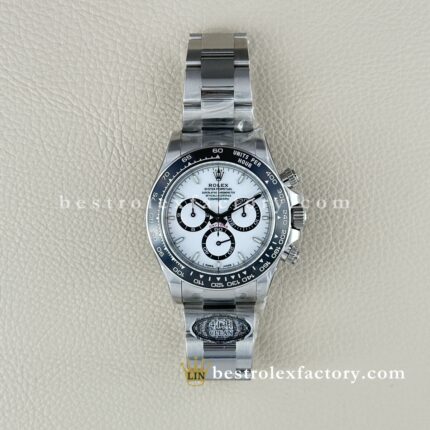Clean Factory Rolex Daytona 126500LN-0001 Panda | Weißes Zifferblatt Schwarze Subdials | 4131 Uhrwerk | Perfektes Schneckenmuster