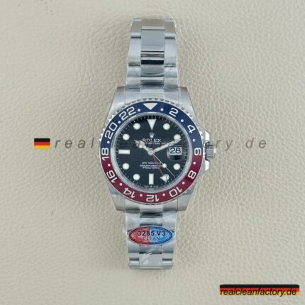 Clean Factory Rolex GMT Master II 126710BLRO-0002 | V3 Pepsi Lünette | Oyster Armband