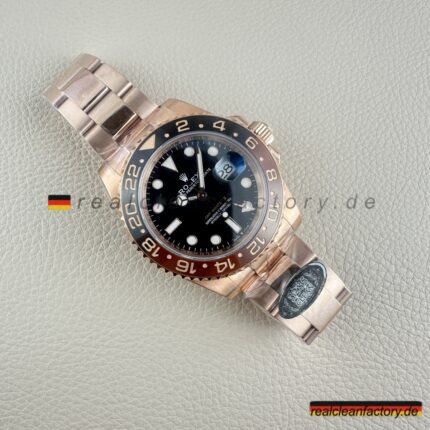 Rolex GMT-Master II 126715CHNR-0001 Root Beer Replik – Clean Factory 40mm Roségold & GMT Werk