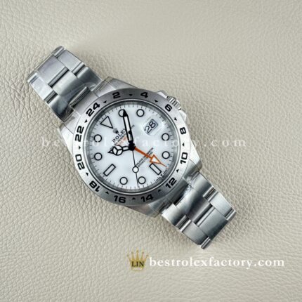 Clean Factory Rolex  Explorer II M226570-0001 | 42mm Polar White Dial | Dandong 3285 GMT | Best GMT Replica