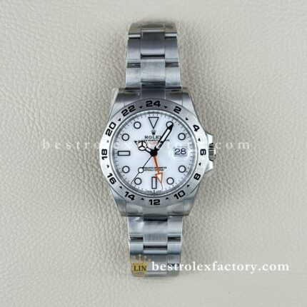 Clean Factory Rolex  Explorer II M226570-0001 | 42mm Polar White Dial | Dandong 3285 GMT | Best GMT Replica