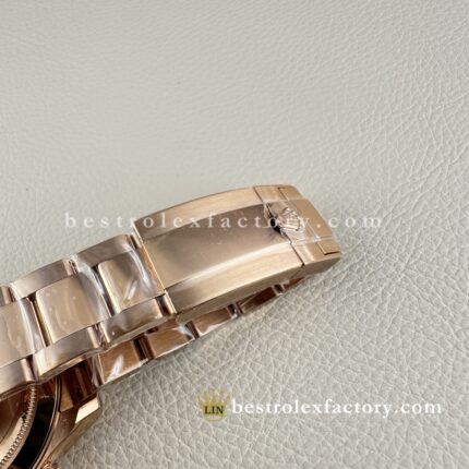 Clean Factory Rolex Daytona 116505-0016 Sundust & Black Index Dial Real 18K Rose Gold Wrap Bracelet Swiss super clone 4130
