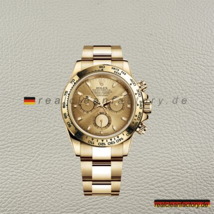 Rolex Daytona 116508 Champagner Zifferblatt Gelbgold – Clean Factory Super Clone V3