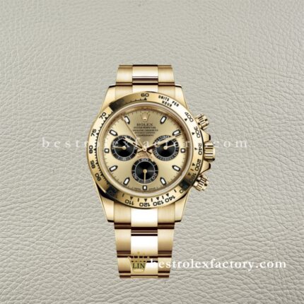 Clean Factory Rolex Daytona 116508-0014 Yellow gold case Champagne Index Dial Real Yellow Gold Wrap Bracelet Swiss super clone 4130