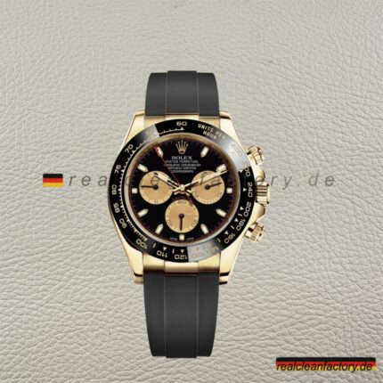 Rolex Daytona 116518LN-0047 Yellow Gold Black Champagne Dial – Clean Factory Super Clone