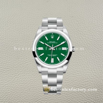 Clean Factory Rolex Oyster Perpetual 124300-0005 41mm Green Dial 904L Steel super clone 3230 Movement