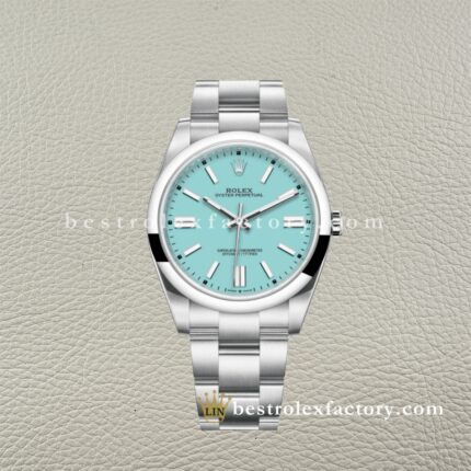 Clean Factory Rolex Oyster Perpetual 124300-0006 41mm Turquoise Tiffany Blue Dial 904L Steel super clone 3230 Movement