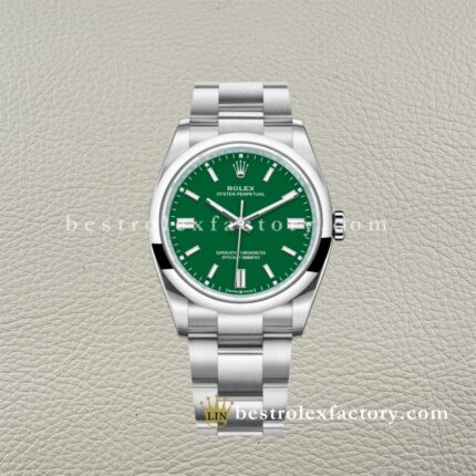 Clean Factory Rolex Oyster Perpetual 126000-0005 36mm Green Dial 904L Steel super clone 3230 Movement