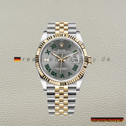 Rolex Datejust 126233-0035 Wimbledon Zifferblatt, 36mm, Zwei-Ton, Grünes Zifferblatt – Super Clone by Clean Factory