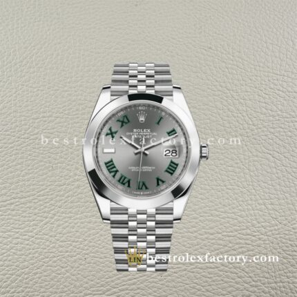 The Best Replica Rolex DateJust 41mm 126300-0014 Super Clone 3235 Movement Smooth Bezel Slate Grey Dial 904L Oystersteel Jubilee five-piece links Waterproof Clean factory Made