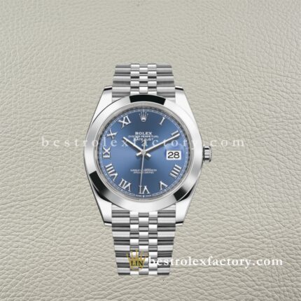 The Best Replica Rolex DateJust 41mm 126300-0018 Super Clone 3235 Movement Smooth Bezel Blue Dial 904L Oystersteel Jubilee five-piece links Waterproof Clean factory Made