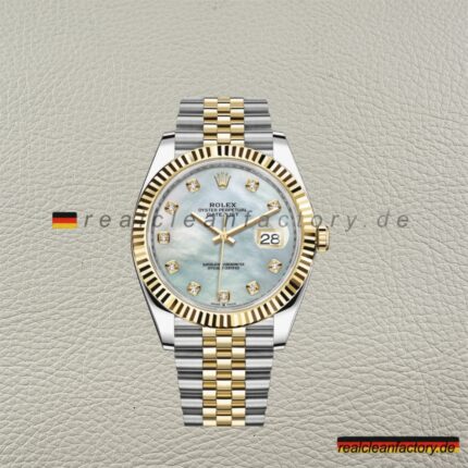 Rolex Datejust 126333-0018 Perlmutt Gelbgold Jubilee – Clean Factory Luxus Super Clone