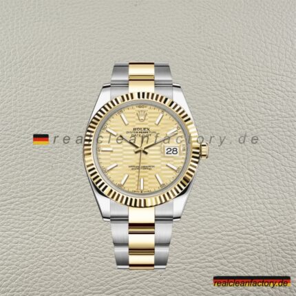 Rolex Datejust 126333-0021 Champagne Gelbgold Oyster – Clean Factory Super Clone Replica