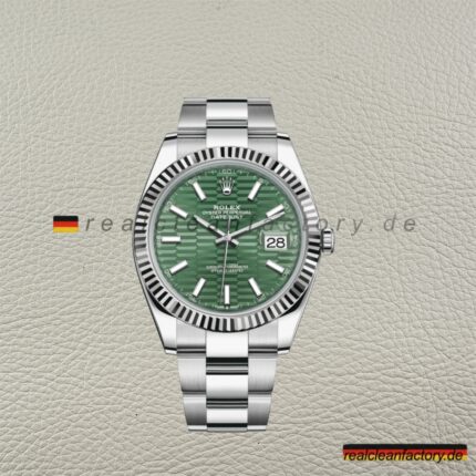 Rolex Datejust 126334-0029 Super Clone – Grüne Fluted-Muster Zifferblatt & Oyster Armband | Clean Factory Qualität