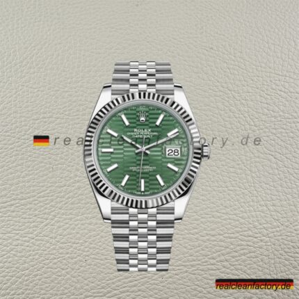 Rolex Datejust 126334-0030 Super Clone | Grünes Fluted-Muster Zifferblatt & Jubilee Armband | Clean Factory