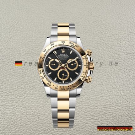 Rolex Daytona 126503-0003 Zweiton Schwarz Gelbgold Zifferblatt Clean Factory Replica