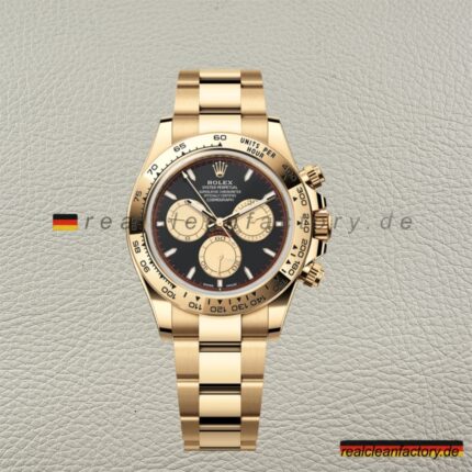 Clean Factory 126508-0002 Paul Newman Rolex Daytona | Schwarzes Zifferblatt Champagne Subdials | 44-Stein Dandong 4131