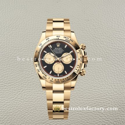 Clean Factory 126508-0002 Paul Newman Roelx Daytona | Schwarzes Zifferblatt Champagne Subdials | 44-Stein Dandong 4131