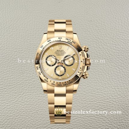 Clean Factory Rolex Daytona 126508-0005 Yellow gold Wrapped case Golden Index Dial Real Yellow Gold Wrap Bracelet Swiss super clone 4131