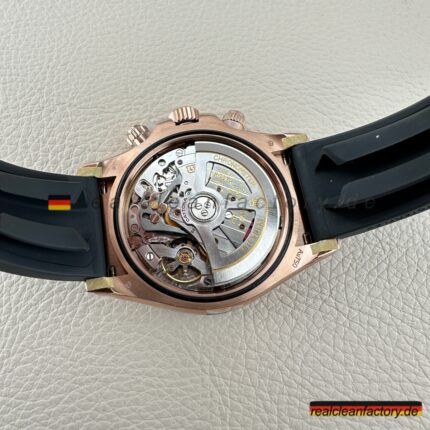 Clean Factory Rolex Daytona 126515LN-0004 Schwarz Zifferblatt Diamant Markierungen Everose Gold Hilfszifferblätter Schnecken - Dandong 4131 Super Klon | 18k Everose Gold