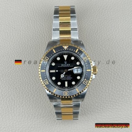 Clean Factory Rolex Sea-Dweller 126603 Zweifarbig Schwarz 1:1 Super Clone