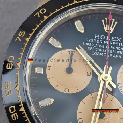 Clean Factory Rolex Daytona 116518LN-0047 | Black & Champagne | DD4130 Super Clone