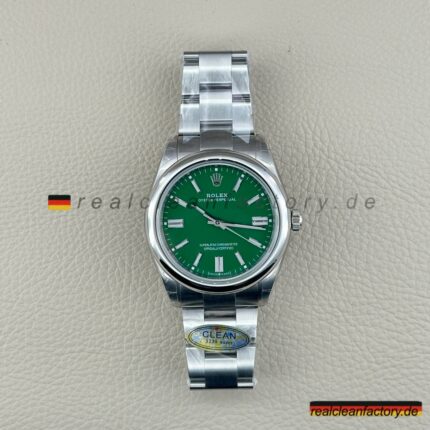 Clean Factory Rolex Oyster Perpetual 124300-0005 Grün Zifferblatt Super Clone 41mm