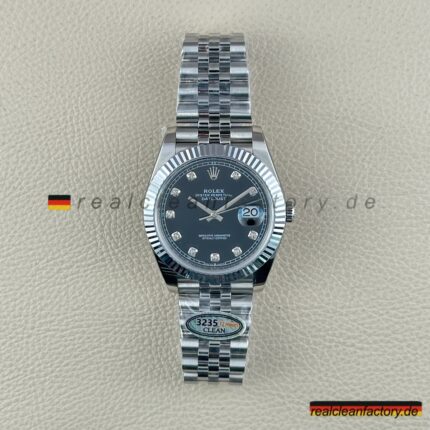 Rolex Datejust 126334-0012 Schwarz Diamant Super Clone – Clean Factory Replica Weißgold & Jubilee