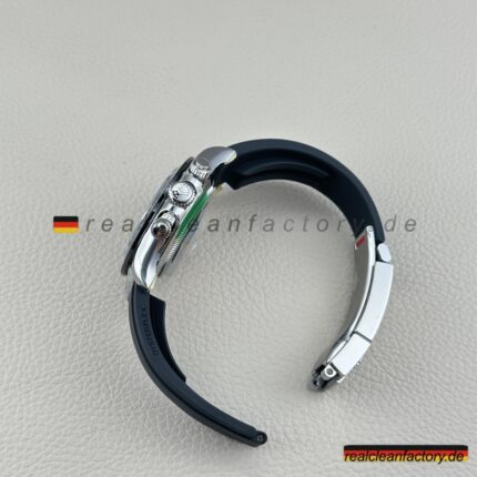 Clean Factory Rolex Daytona 116519LN-0027 Grau Zifferblatt Grau Lünette Weißgold Applikations Markierungen Ghost - Dandong 4130 Super Klon | 18k Weißgold