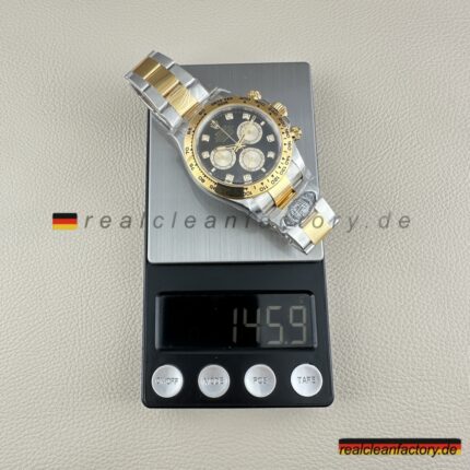 Rolex Daytona 126503-0002 Zweiton Schwarz Gelbgold Moissanit Clean Factory