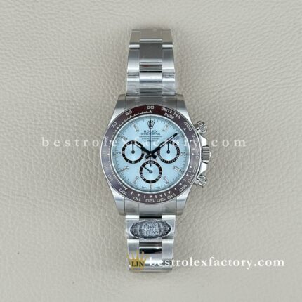 Clean Factory Rolex Daytona 126506-0002 Super Clone – Ice Blue Baguette Zifferblatt