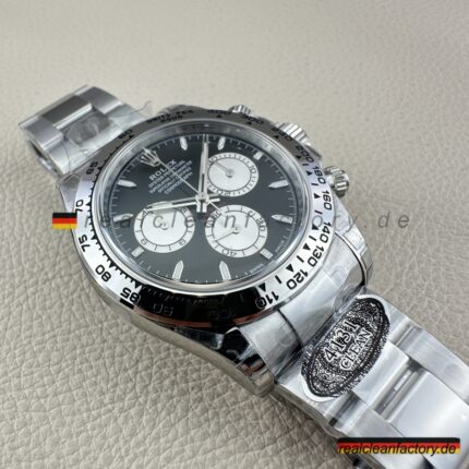 Rolex Daytona 126509 Weißgold Schwarz Silber Zifferblatt Clean Factory Super Clone