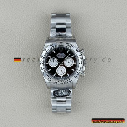 Rolex Daytona 126509 Weißgold Schwarz Silber Zifferblatt Clean Factory Super Clone