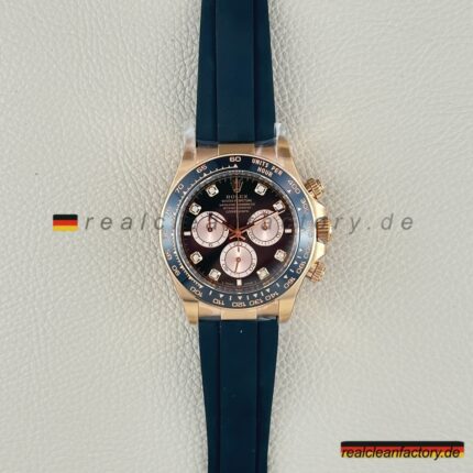 Clean Factory Rolex Daytona 126518LN-0006 Schwarz Diamant Zifferblatt Champagner Hilfszifferblätter Gelbgold – Dandong 4131 | Moissanit