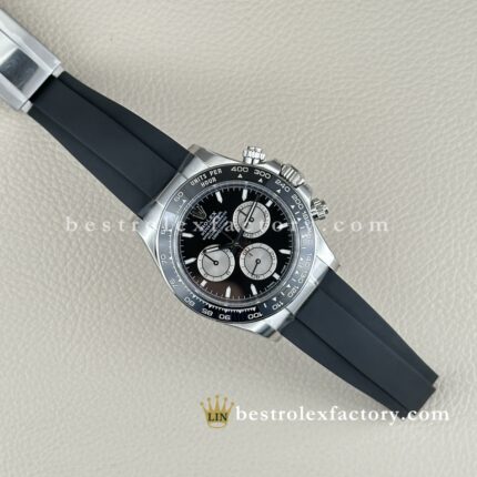 Clean Factory Rolex Daytona 126519LN-0002 Schwarzes Zifferblatt Graue Hilfszifferblätter - Dandong 4131 | Weißgold
