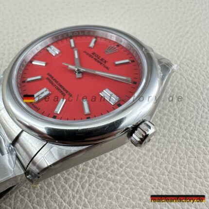 Clean Factory Rolex Oyster Perpetual 124300-0007 Rotes Zifferblatt Super Clone 41mm