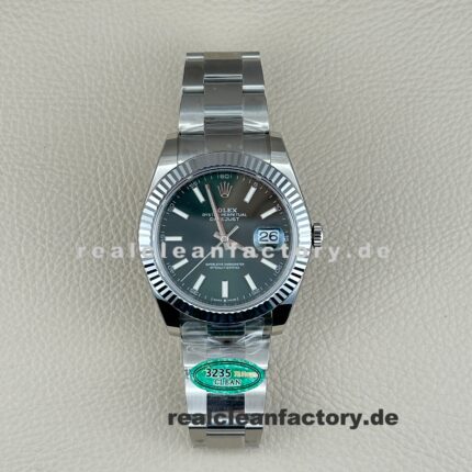 Rolex Datejust 126334-0027 Super Clone | Grünes Sunburst-Zifferblatt & Weißgold Lünette | Beste Replica Qualität