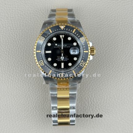 Clean Factory Rolex Sea-Dweller 126603 Zweifarbig Schwarz 1:1 Super Clone