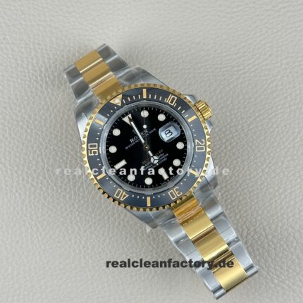 Clean Factory Rolex Sea-Dweller 126603 Zweifarbig Schwarz 1:1 Super Clone