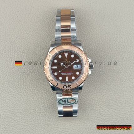 Clean Factory Rolex Yacht-Master M126621-0001 | Everose Gold Zweifarbig Schokoladen-Zifferblatt | Premium Replica Uhr