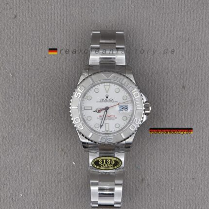 Clean Factory Rolex Yacht-Master 116622-0002 | Legendärer Roter Sekundenzeiger Weißes Zifferblatt | Roter Zeiger Rolex | 3135 Klon