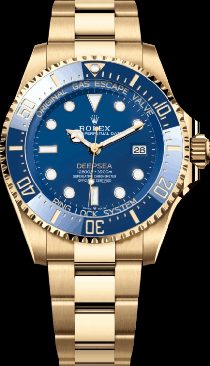 Rolex Deepsea 136668LB-0001 Vollgelbgold Blau Zifferblatt Clean Factory Super Clone – Luxus Taucheruhr Replica
