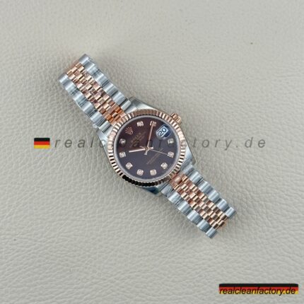 Replica Rolex Datejust 278271-0028 Schoko Moissanite 31mm – Clean Factory