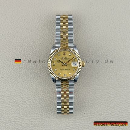 Replica Rolex Datejust 278273-0026 Champagner Gelbgold 31mm – Clean Factory